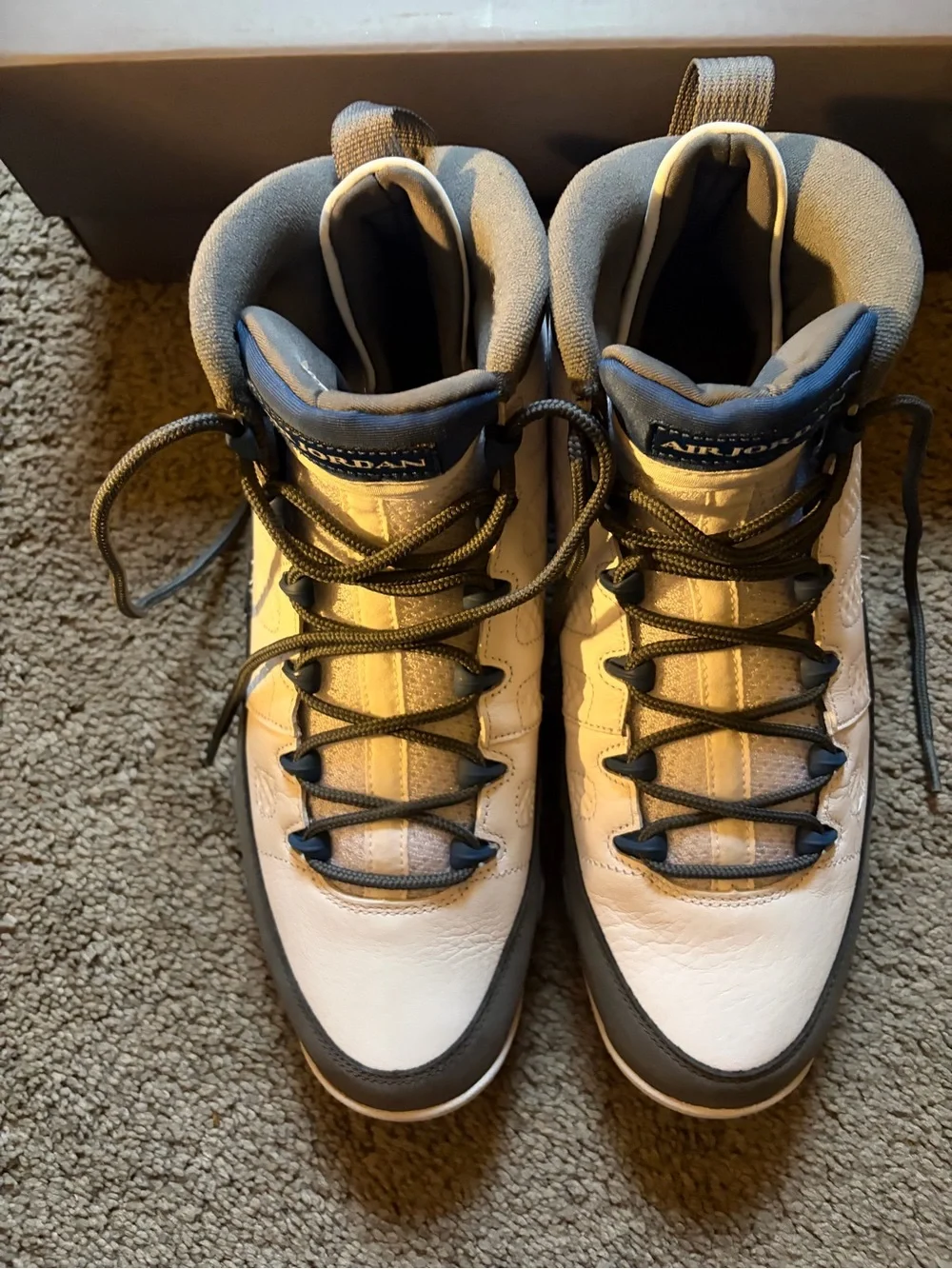 Jordan Blue Jumpman Wall Art on Gray Backdrop